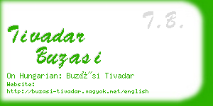 tivadar buzasi business card